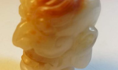 C019 White Jade Head (Sanxingdui phase III)