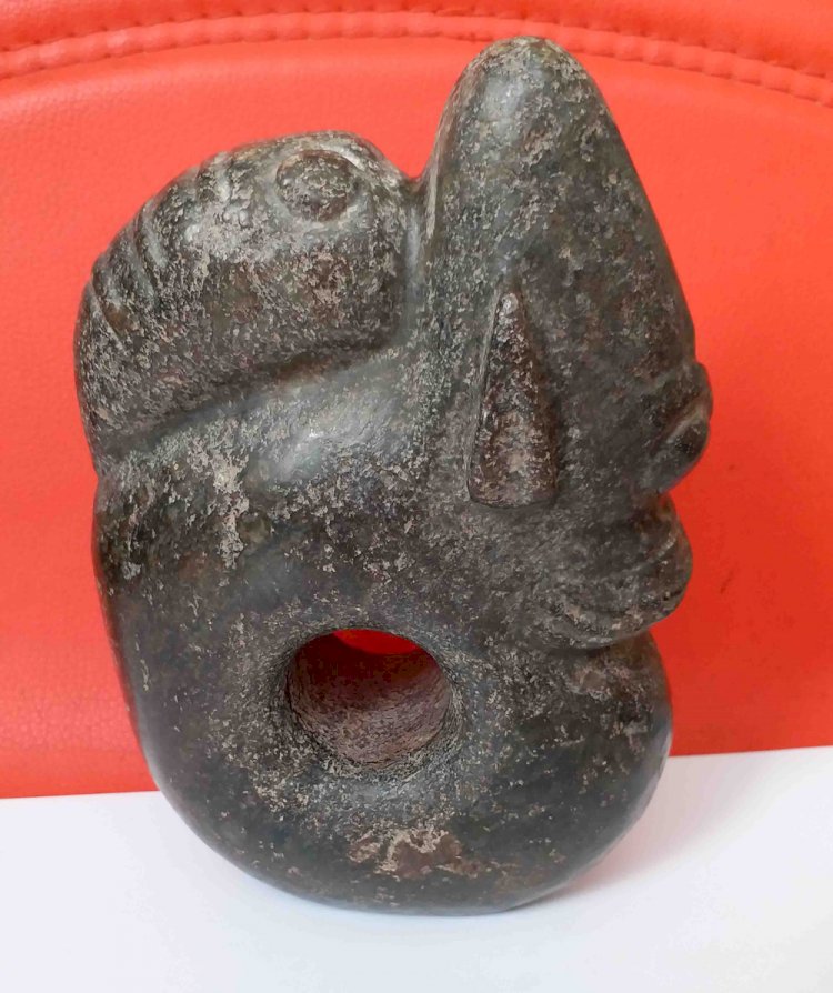 A014 Archaic Jade Beast  with Opening, Que (2)