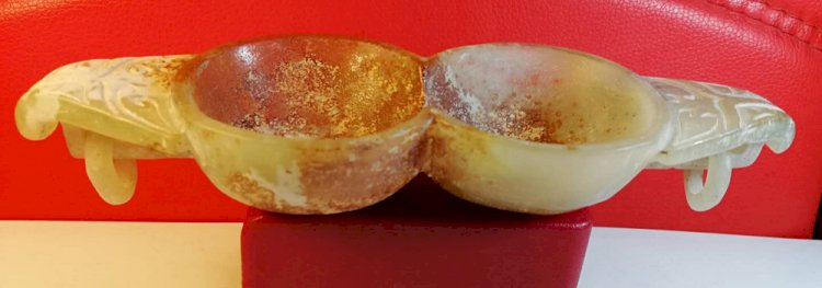 E28.戰國 雙酒杯祭器