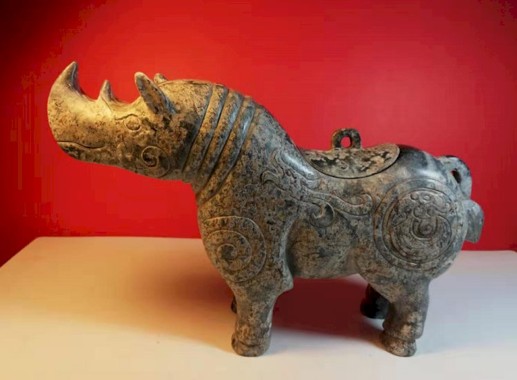 E73 戰國 大型玉犀牛