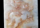 I005.  A White Embossed Jade Plaques with Phoenix, Eagle & Horse