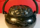 L001. A Pair of Royal Use Black Jade Pot with Beam