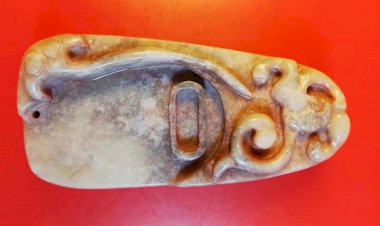 G044 漢代 玉承蘸筆墨器