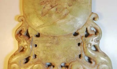 I012 唐代 雙麒麟獻壽大玉雕