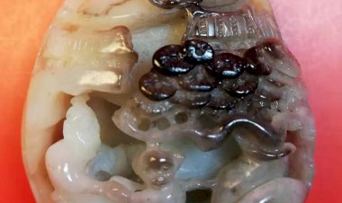 N005 明代 猴王求道白玉山子