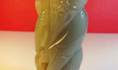 Q015 清早期 壽神（壽星公）玉雕