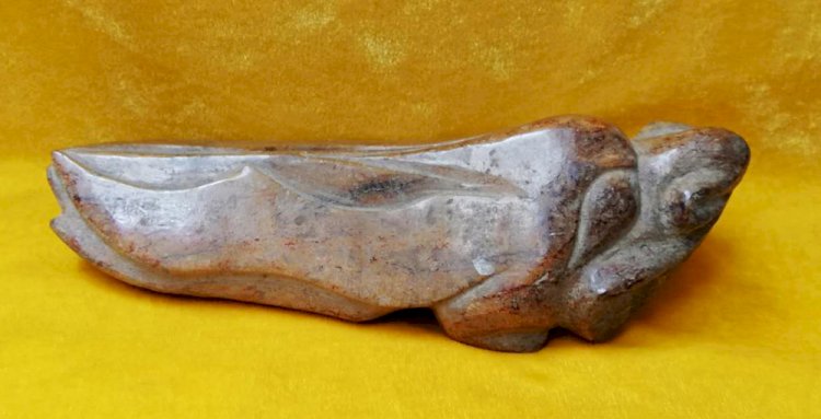 H001. Strange Beast and the Insect Fit Jade Sculpture