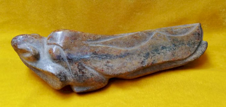 H001. Strange Beast and the Insect Fit Jade Sculpture