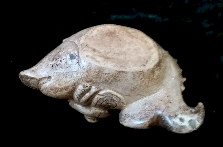 K001. Boy Climbing Fish-Shaped Jade Bush Wash