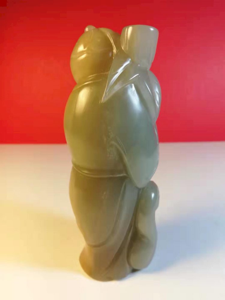 Q015 Jade carving of longevity God (Shou-Xing-Gong)